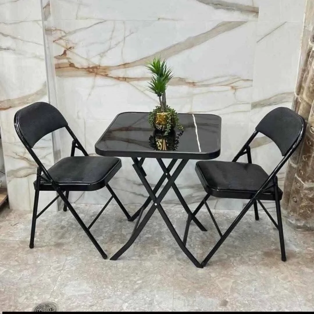 Glass table and chair set