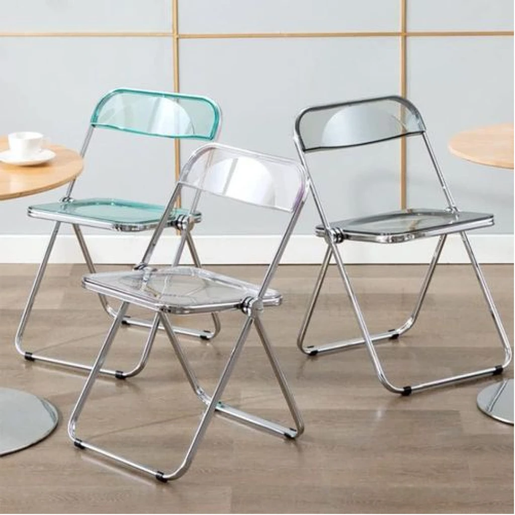 modern transparent acrylic folding chair