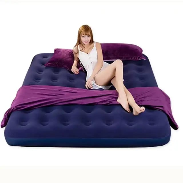 5 by 6 portable flocked inflatable air mattress