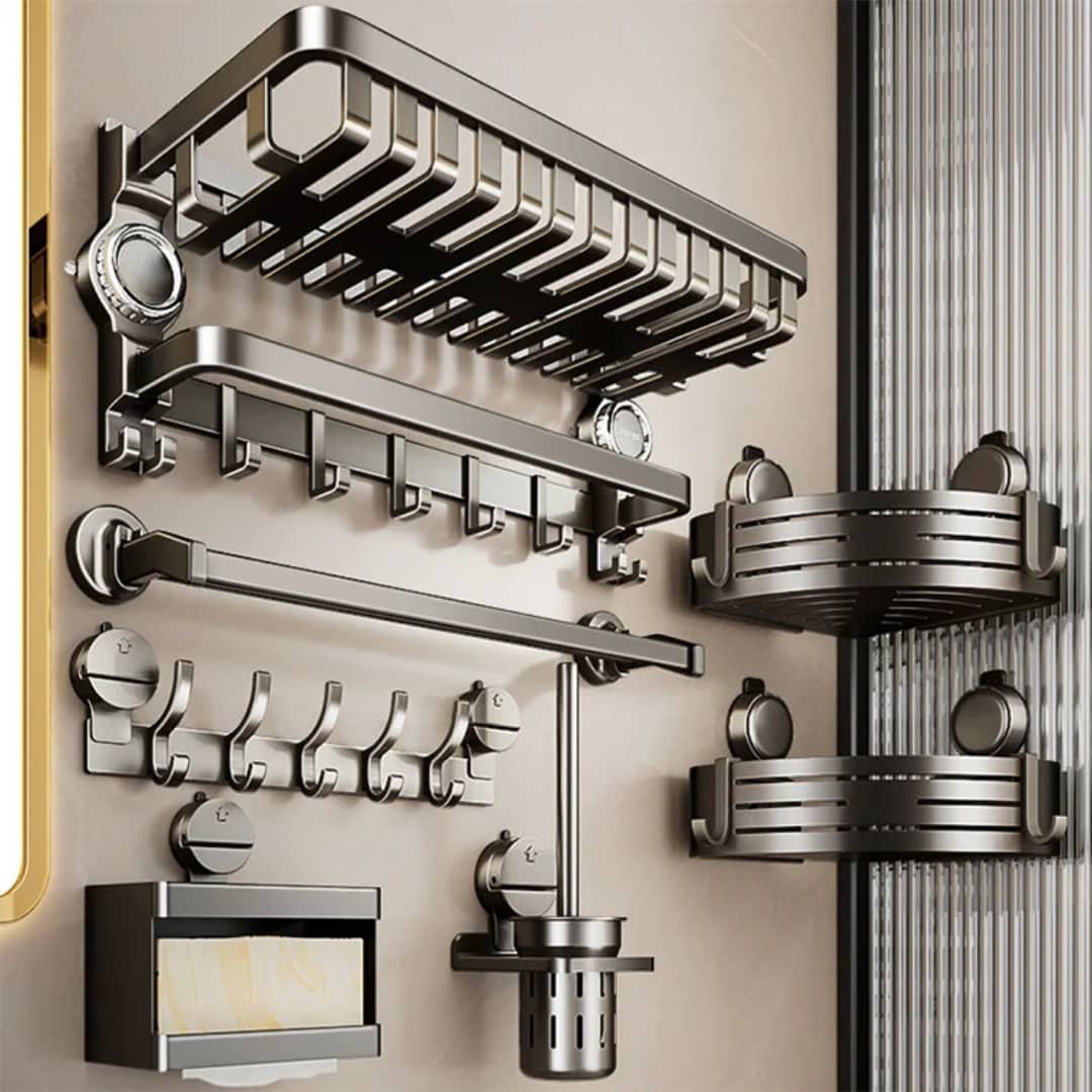 7-piece full bathroom organizer set