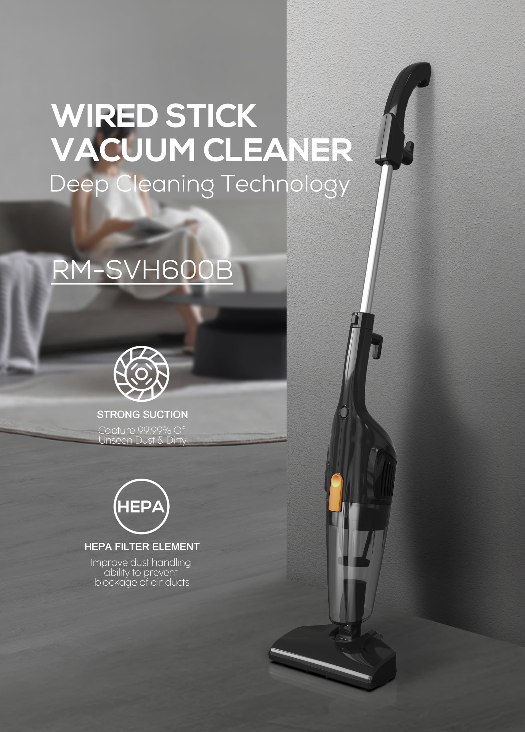wired stick vacuum cleaner