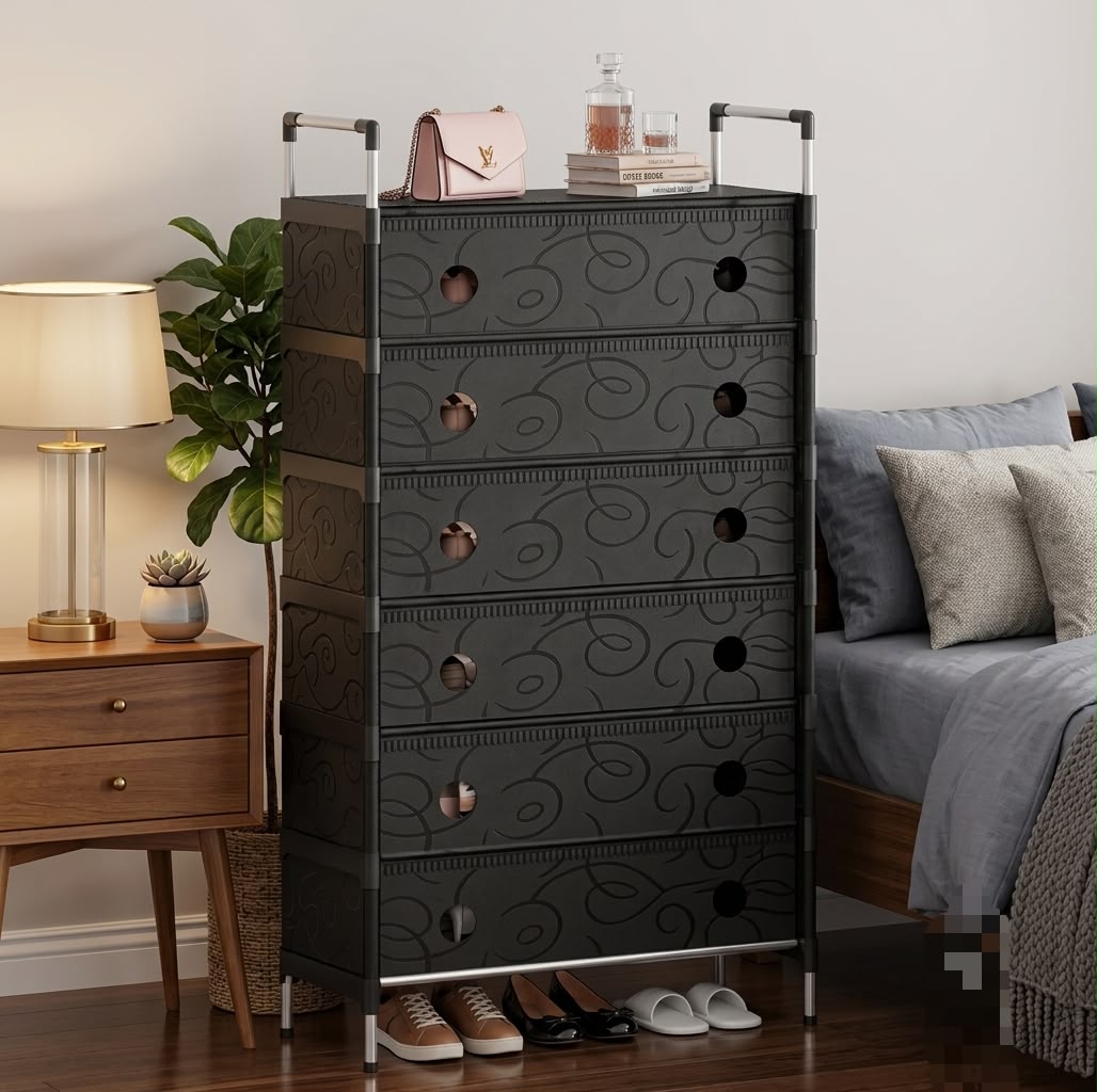 6 layer dustproof shoe rack