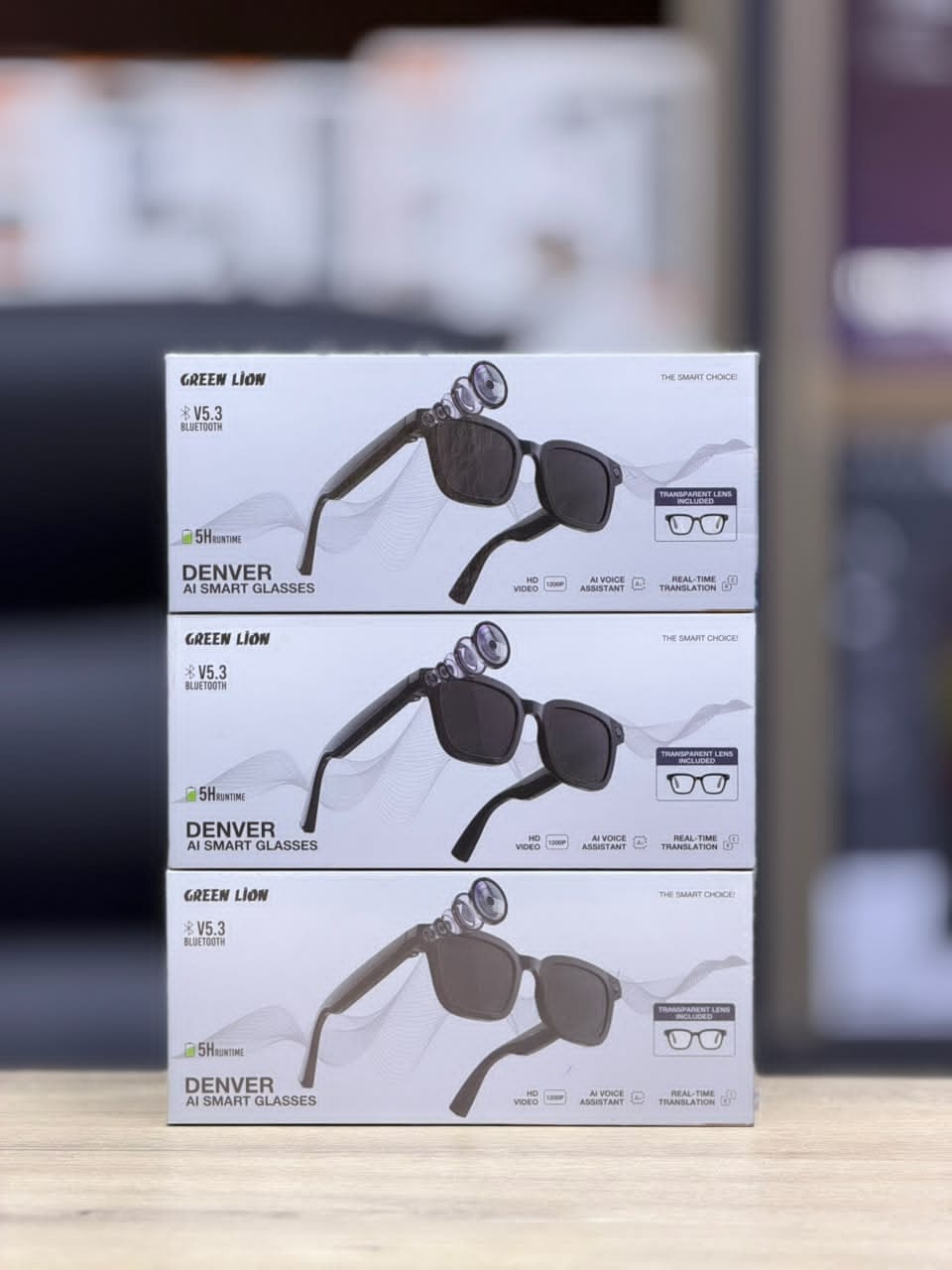 Green Lion Denver AI Camera Smart Glasses