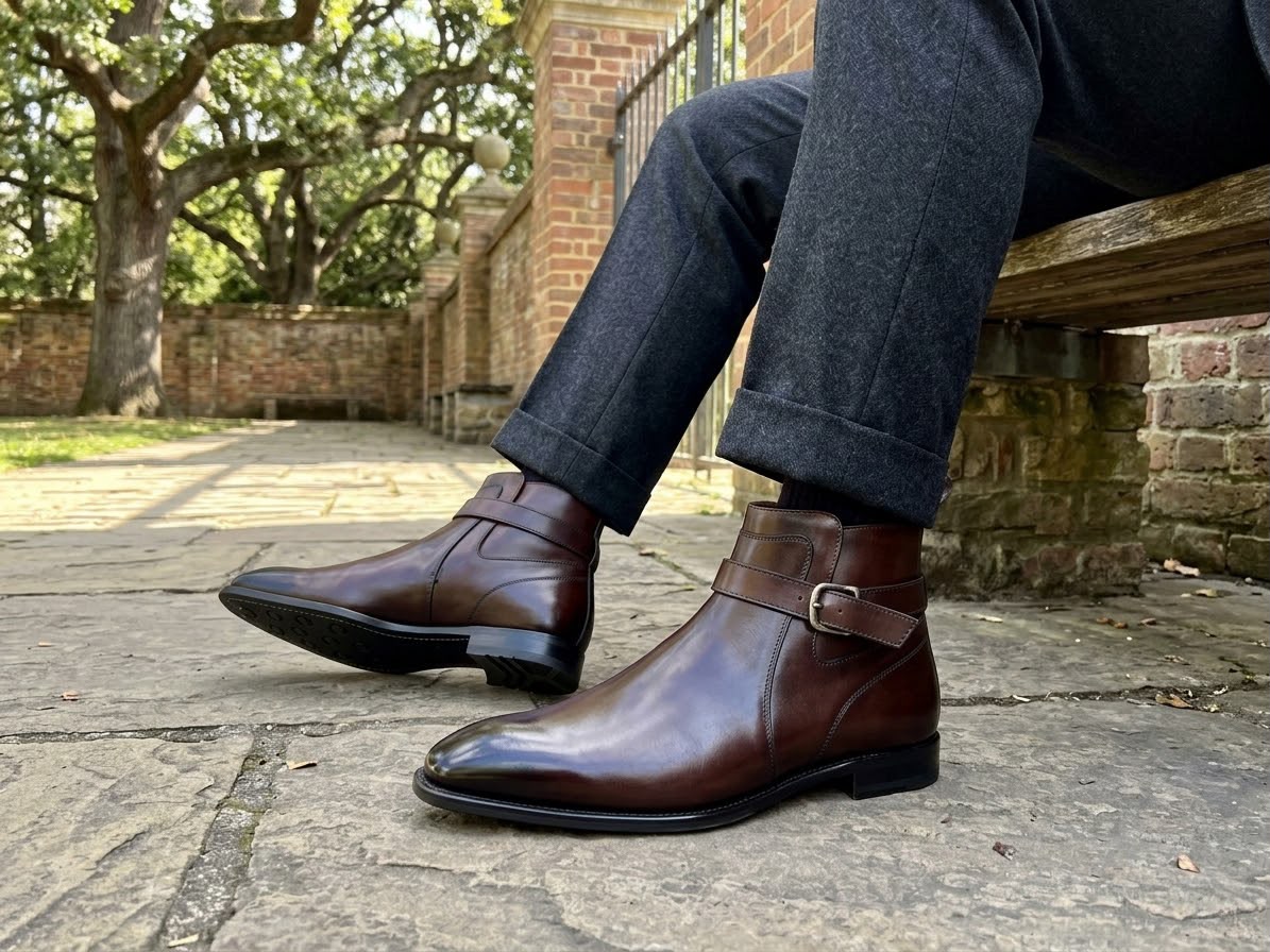 Jodhpur-style dress boots