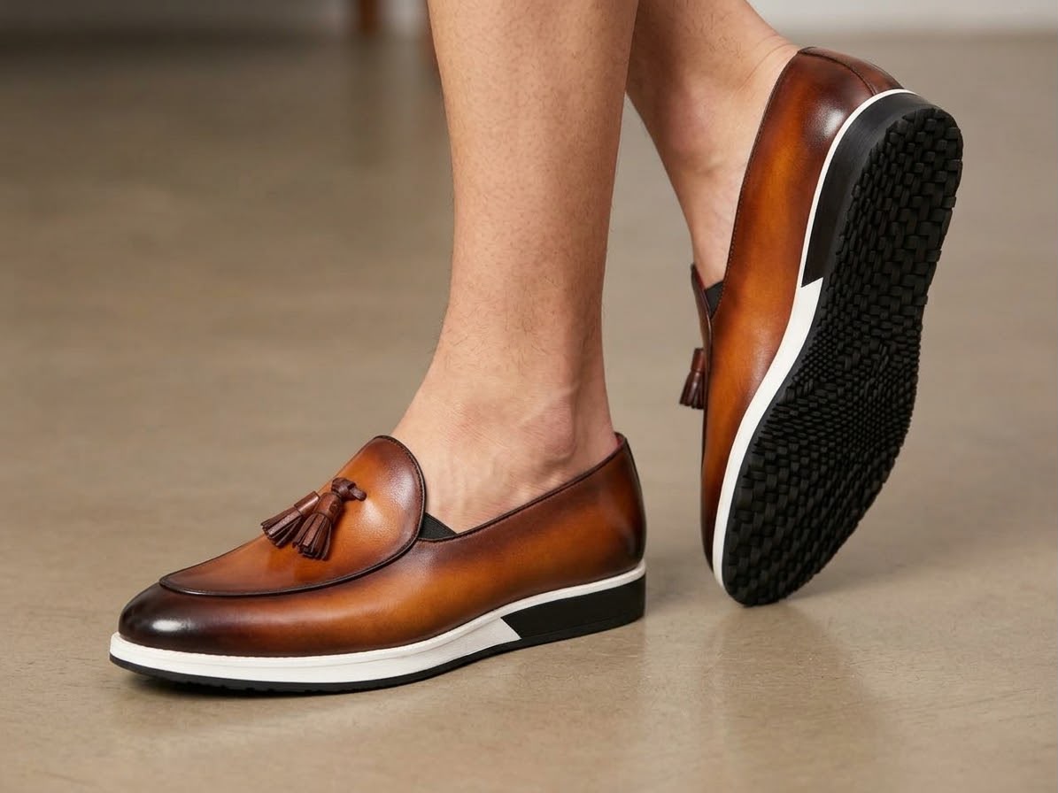 Men's hybrid tassel loafers