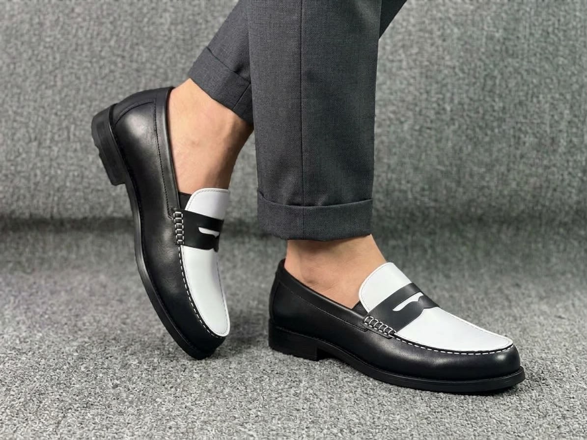 Two-tone  penny loafers