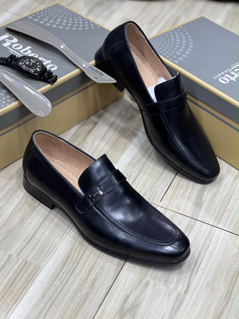 Leather bit loafers