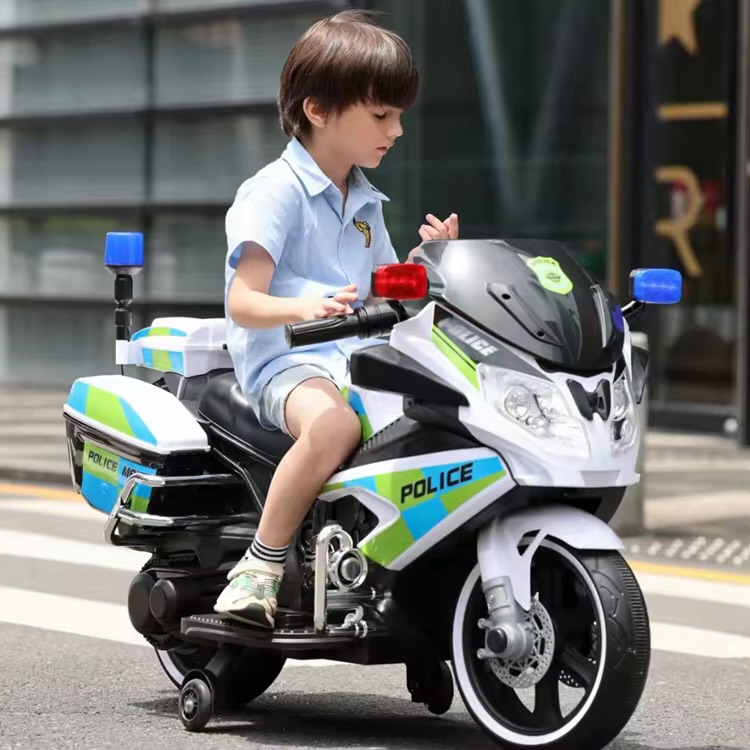 12V Kids Ride-On Electric Police Motorcycle