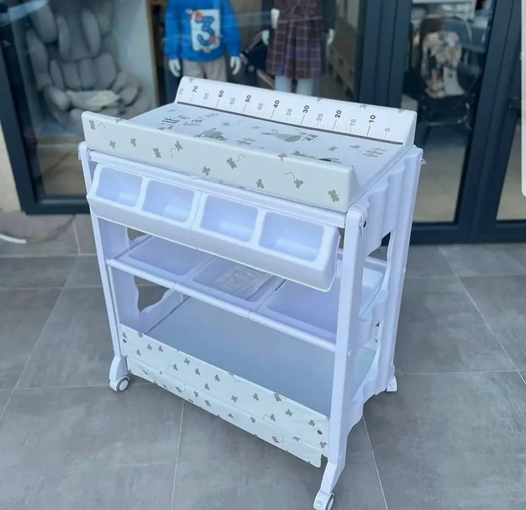 3-in-1 baby bath station and diaper changing table