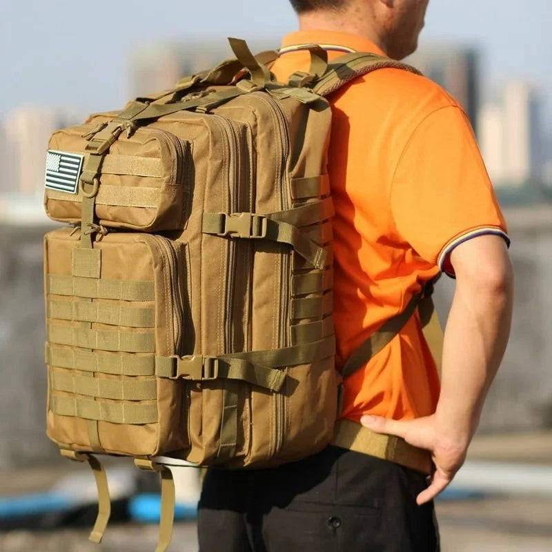 High-capacity waterproof tactical military backpack / 50Litres