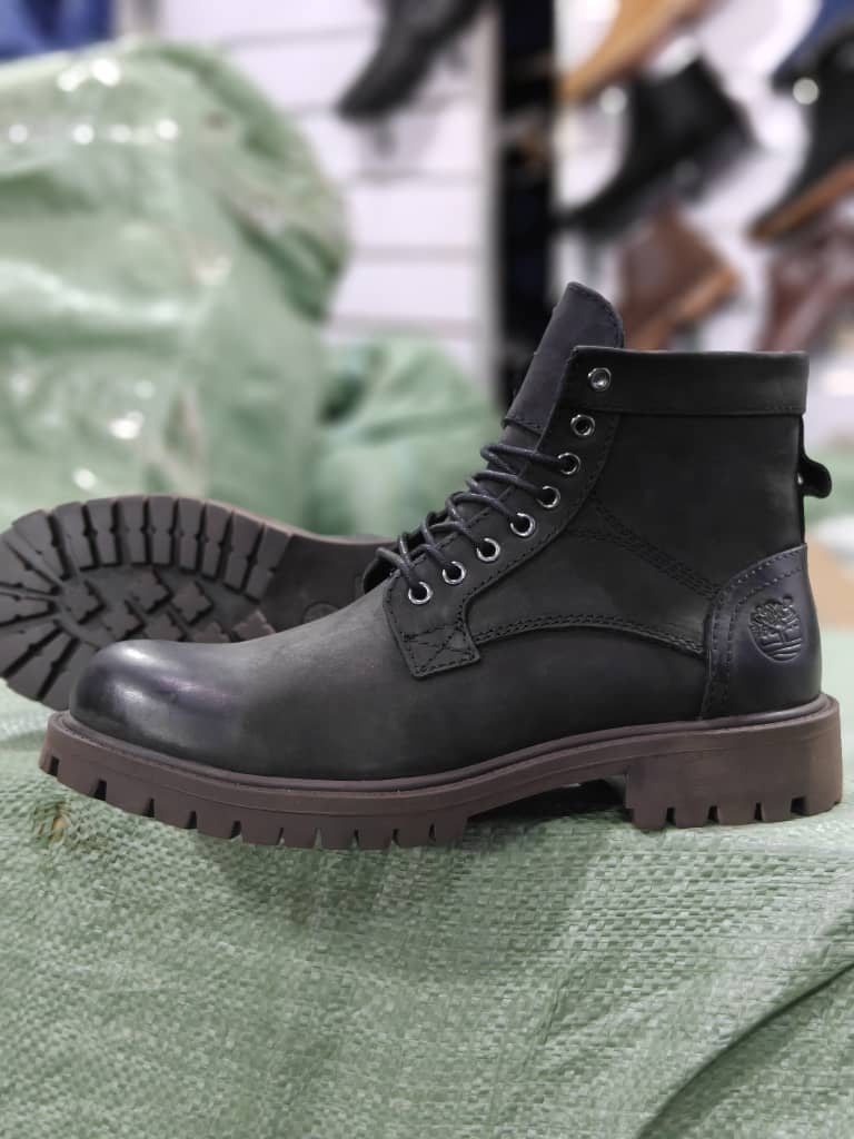 Men's leather lace-up ankle boots